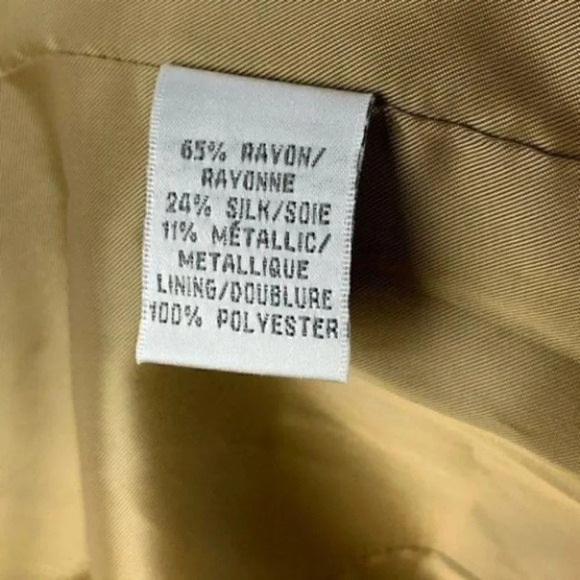 Cynthia Cynthia Steffe blazer size 2 black gold silk blend floral crushed velvet - Picture 7 of 10